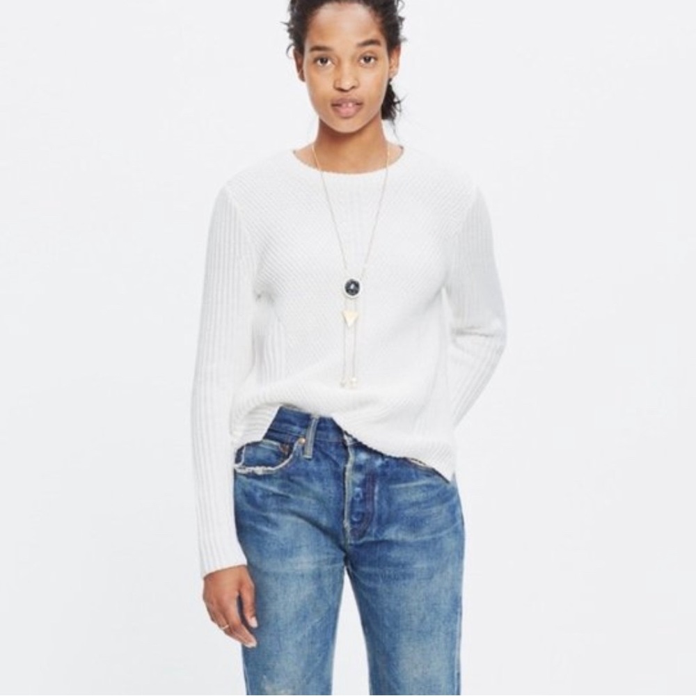 Madewell White Sweater